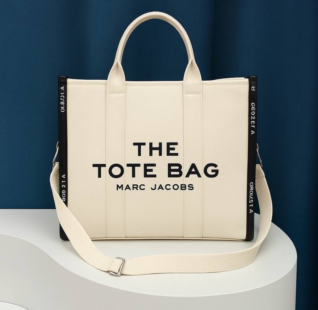 Large Canvas Tote Bag by Marc Jacobs Ivory