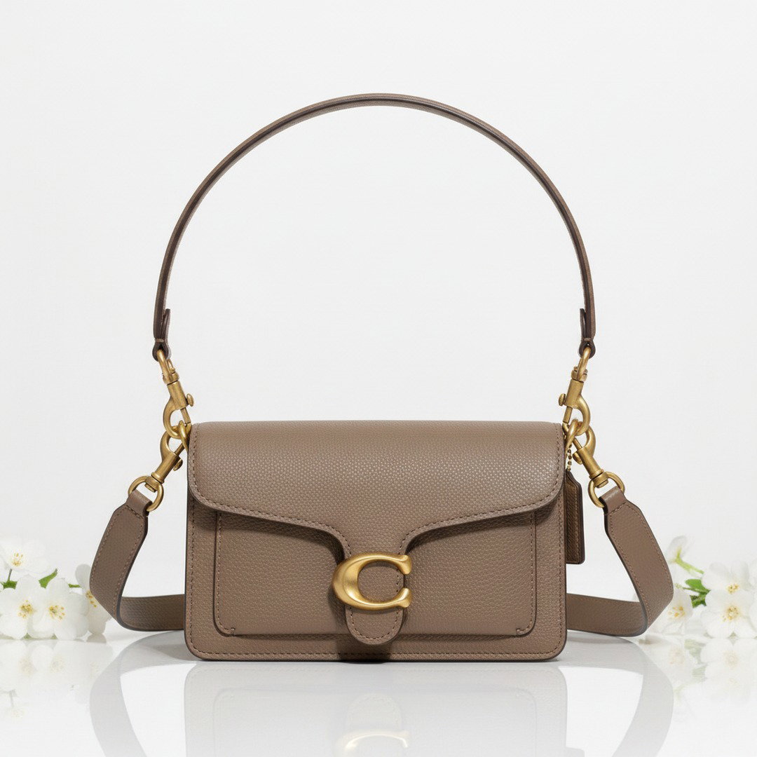 Compact Crossbody Bag Ireland – Beige 20cm Flap Bag