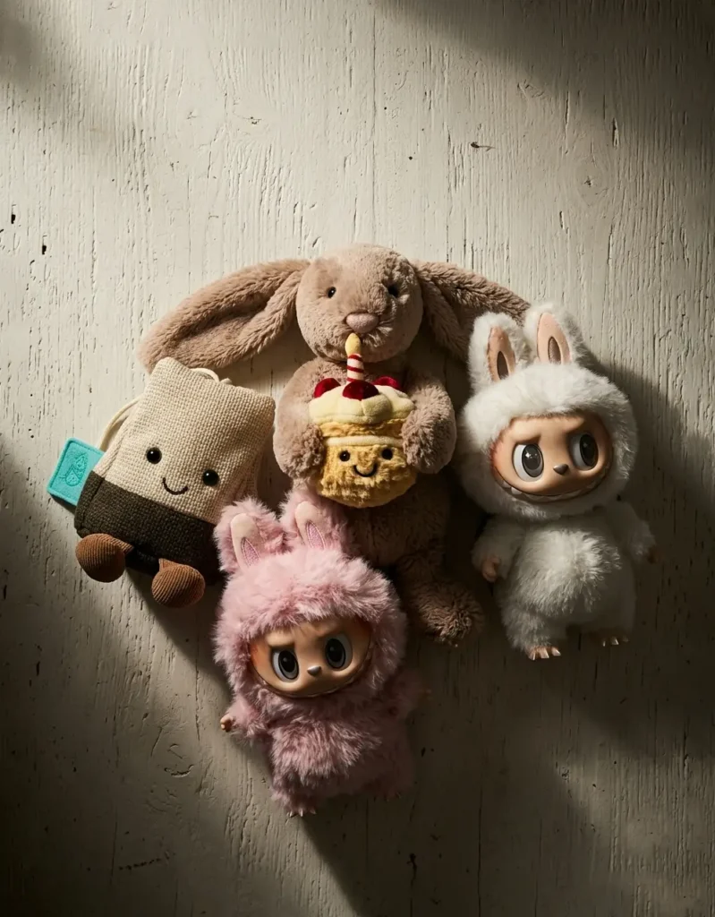 Cute accessories collection and plush toys