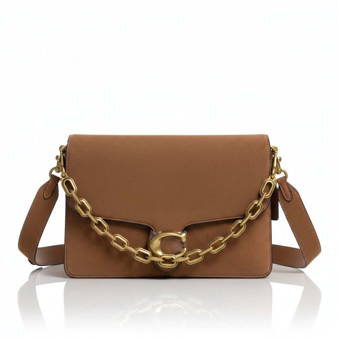 suede chain shoulder bag ireland 30cm brown