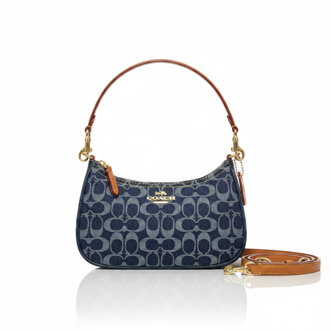 blue shoulder bag ireland canvas chain crossbody 24cm